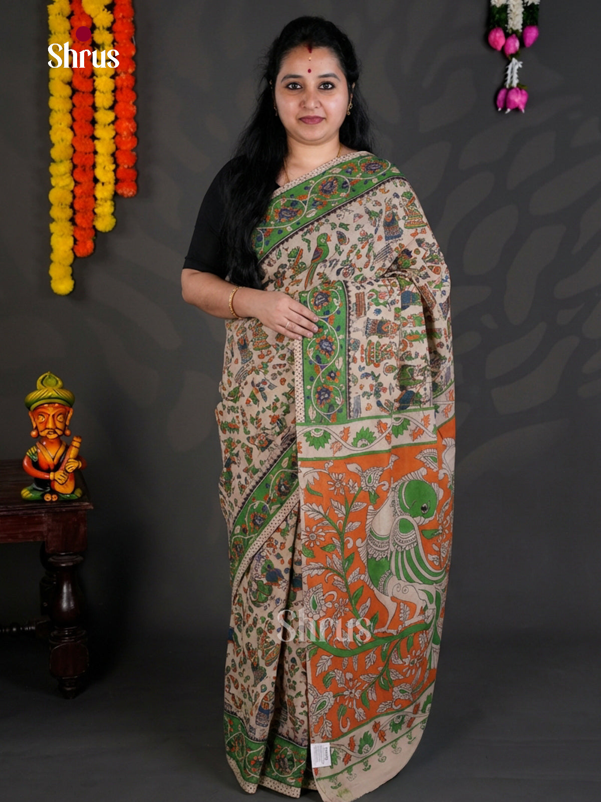 EBS01709 - kalamkari-cotton - Saree - Shop on Shrus.com