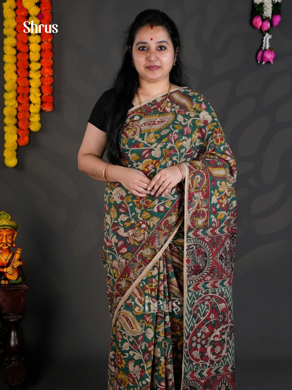 EBS01720 - kalamkari-cotton - Saree - Shop on Shrus.com