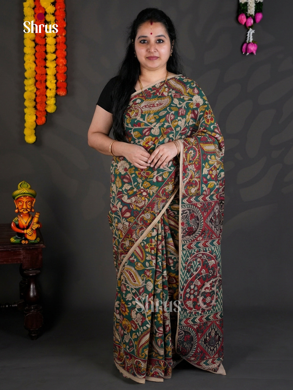 EBS01720 - kalamkari-cotton - Saree - Shop on Shrus.com