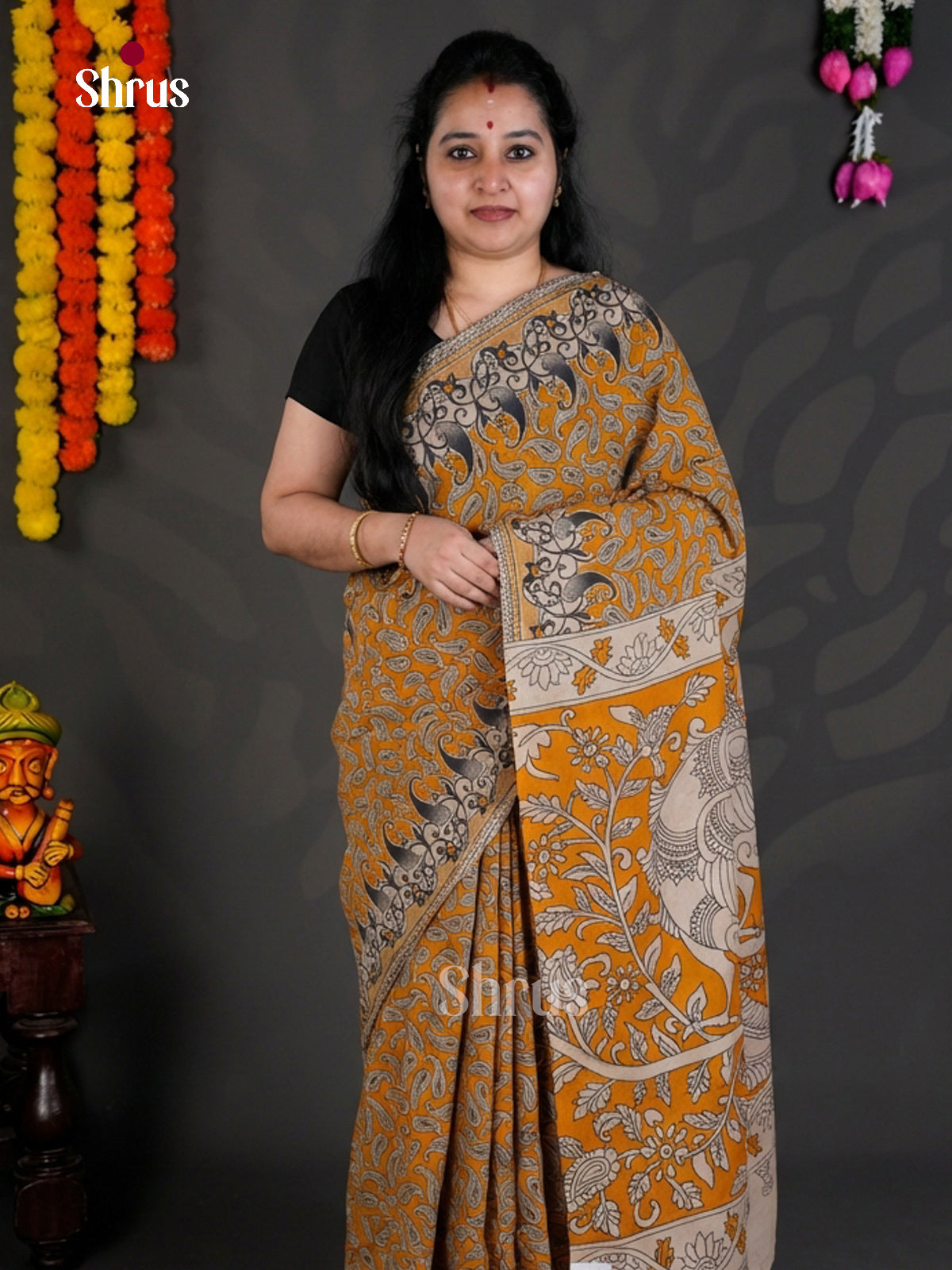 EBS01727 - kalamkari-cotton - Saree - Shop on Shrus.com