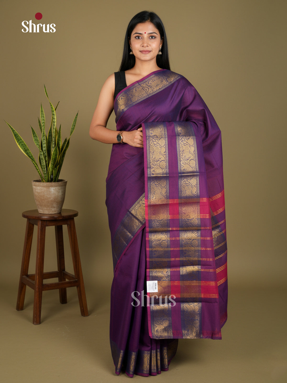 EBS02164 - Chettinad Cotton-Without Blouse - Saree - Shop on Shrus.com