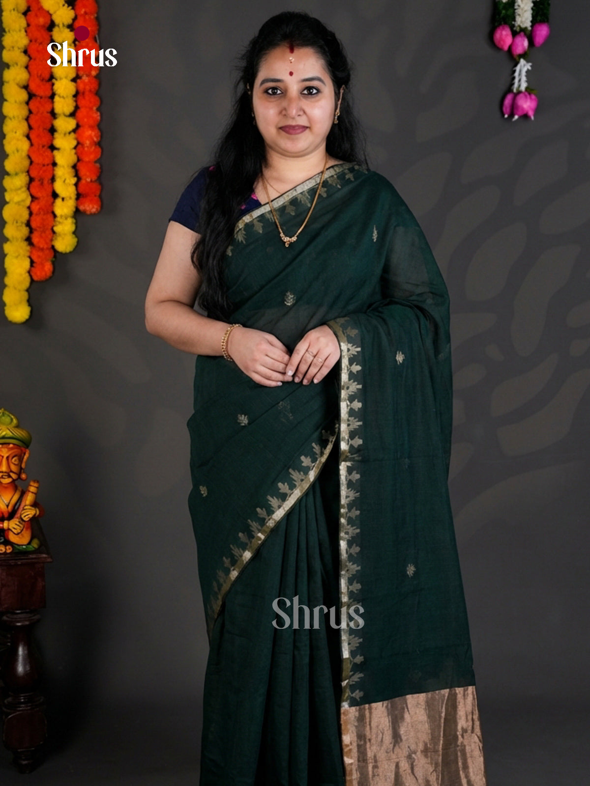 EBS03008 - Bengal cotton - Saree - Shop on Shrus.com