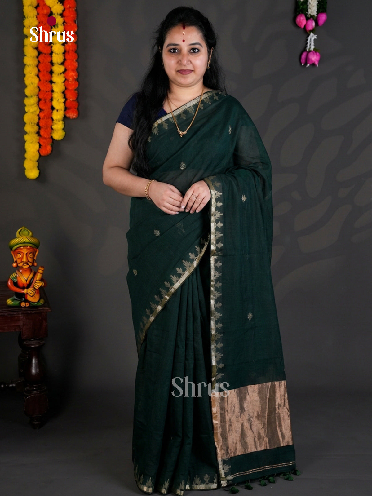 EBS03008 - Bengal cotton - Saree - Shop on Shrus.com