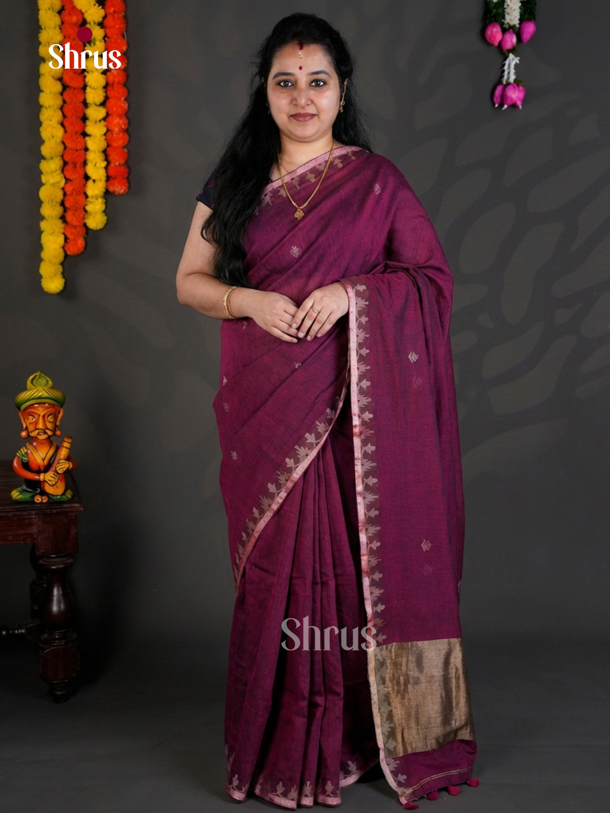 EBS03012 - Bengal cotton - Saree - Shop on Shrus.com