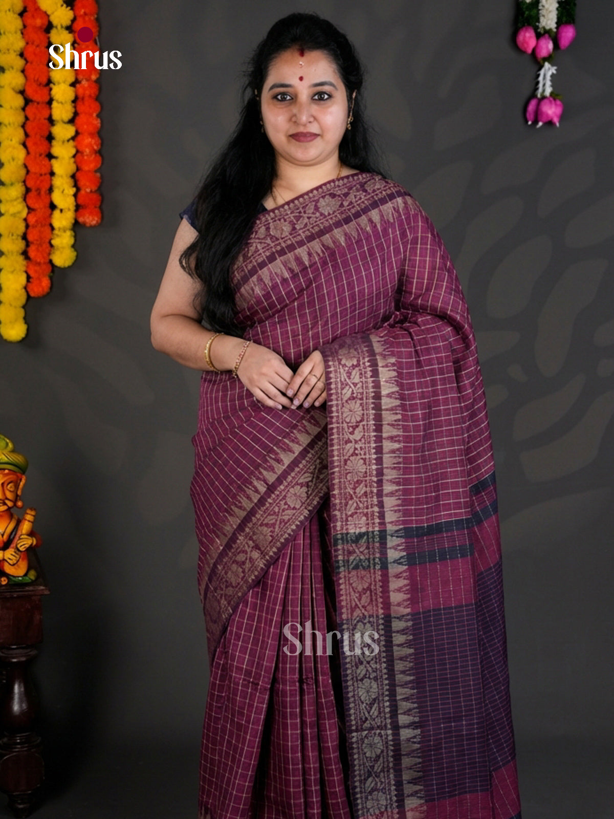 EBS03020 - Bengal cotton - Saree - Shop on Shrus.com