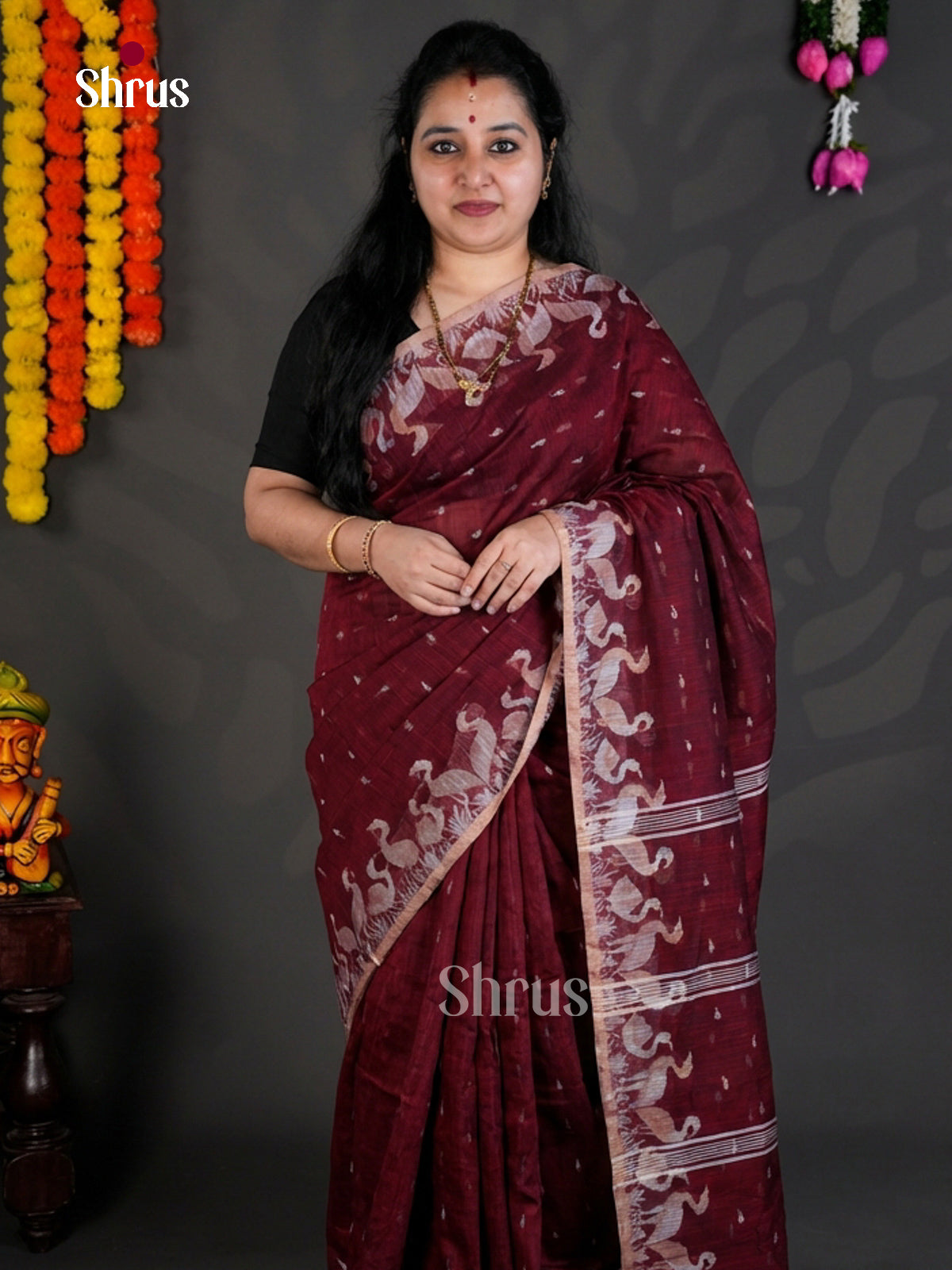 EBS03092 - Bengal cotton - Saree - Shop on Shrus.com