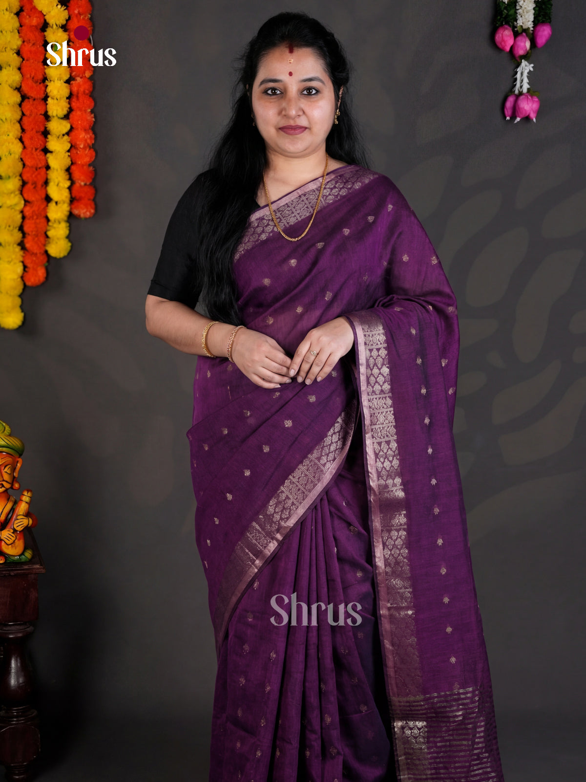 EBS03096 - Bengal cotton - Saree - Shop on Shrus.com
