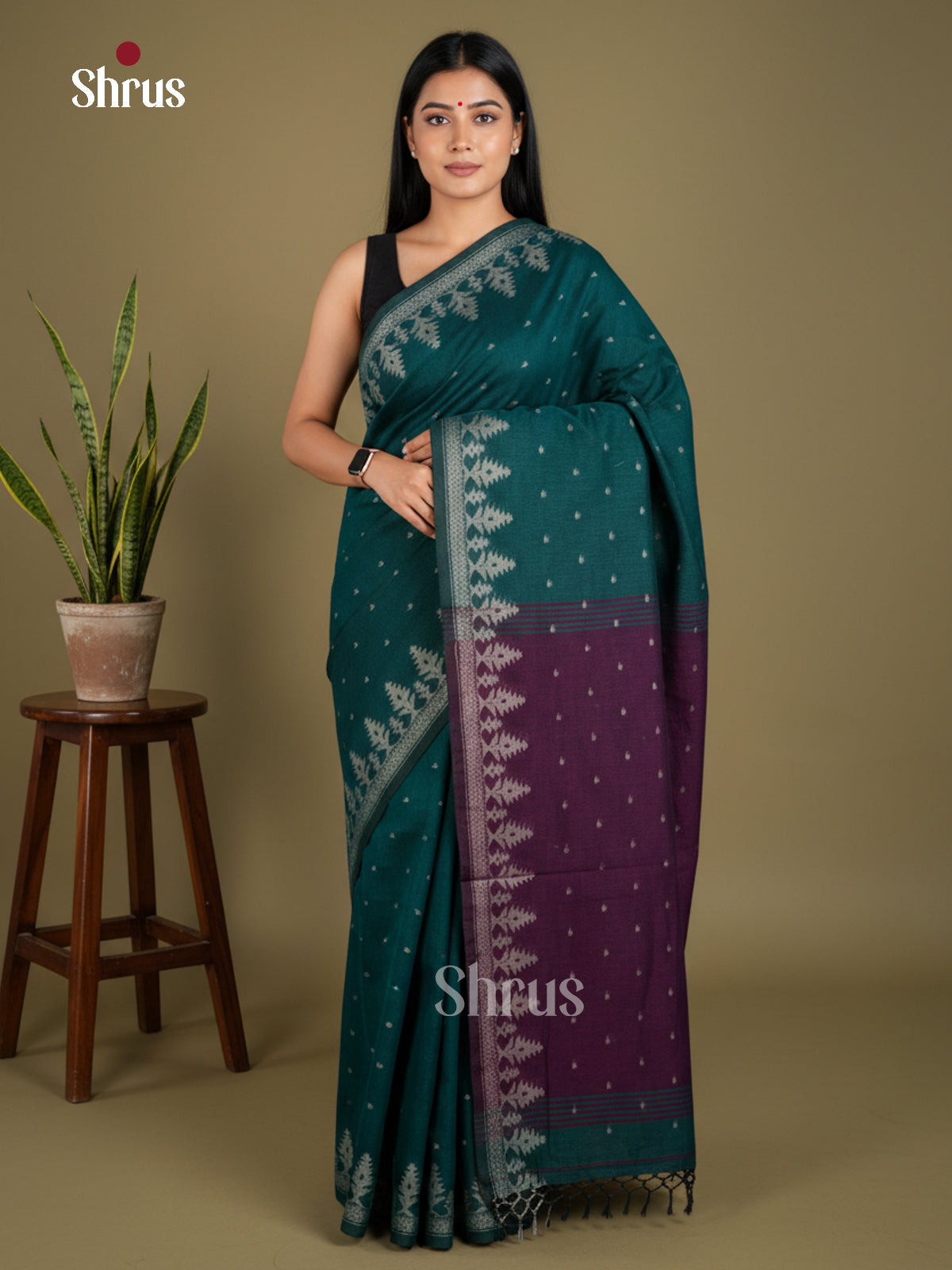 EBS03121 - Bengal cotton - Saree - Shop on Shrus.com
