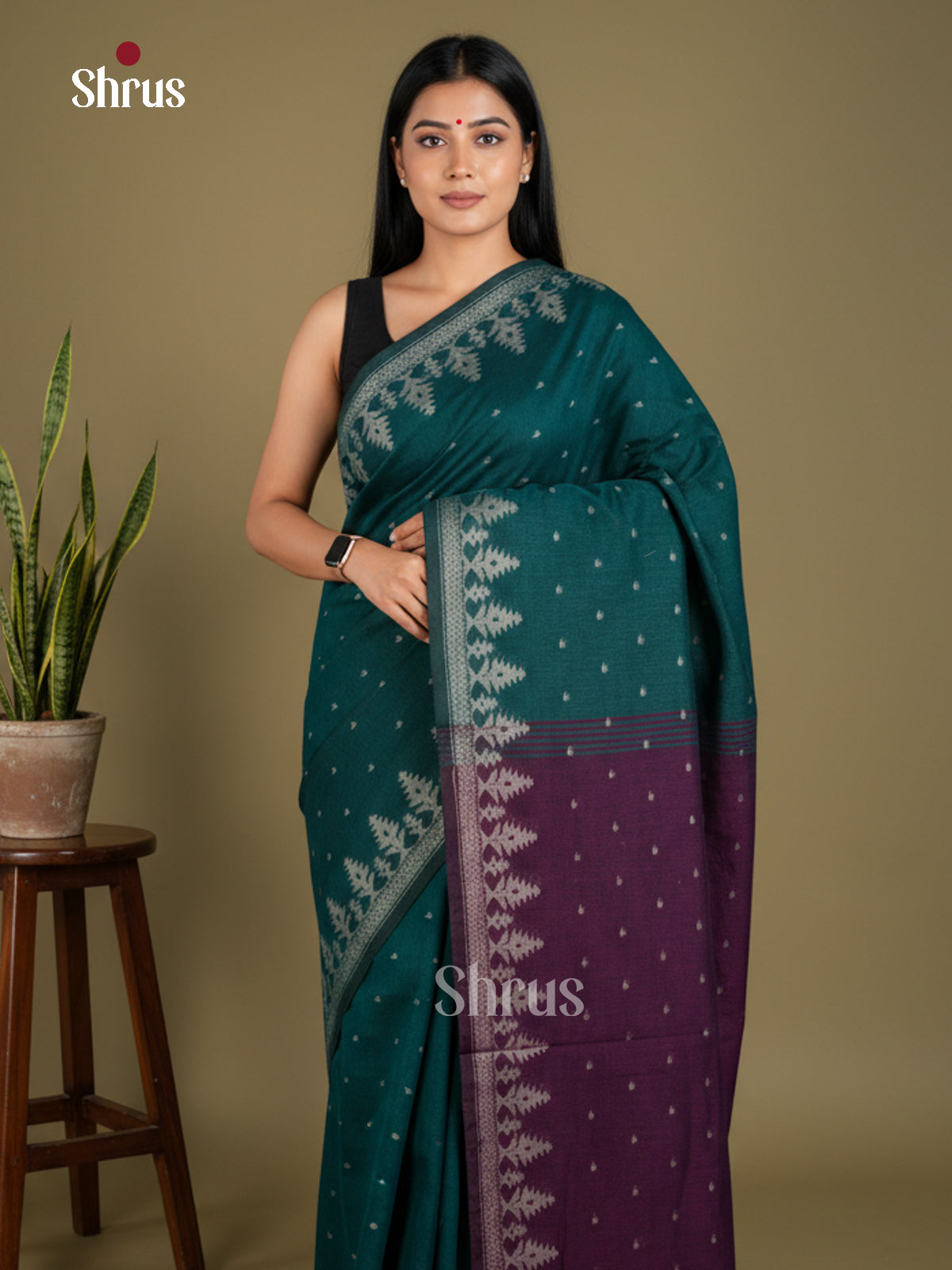 EBS03121 - Bengal cotton - Saree - Shop on Shrus.com