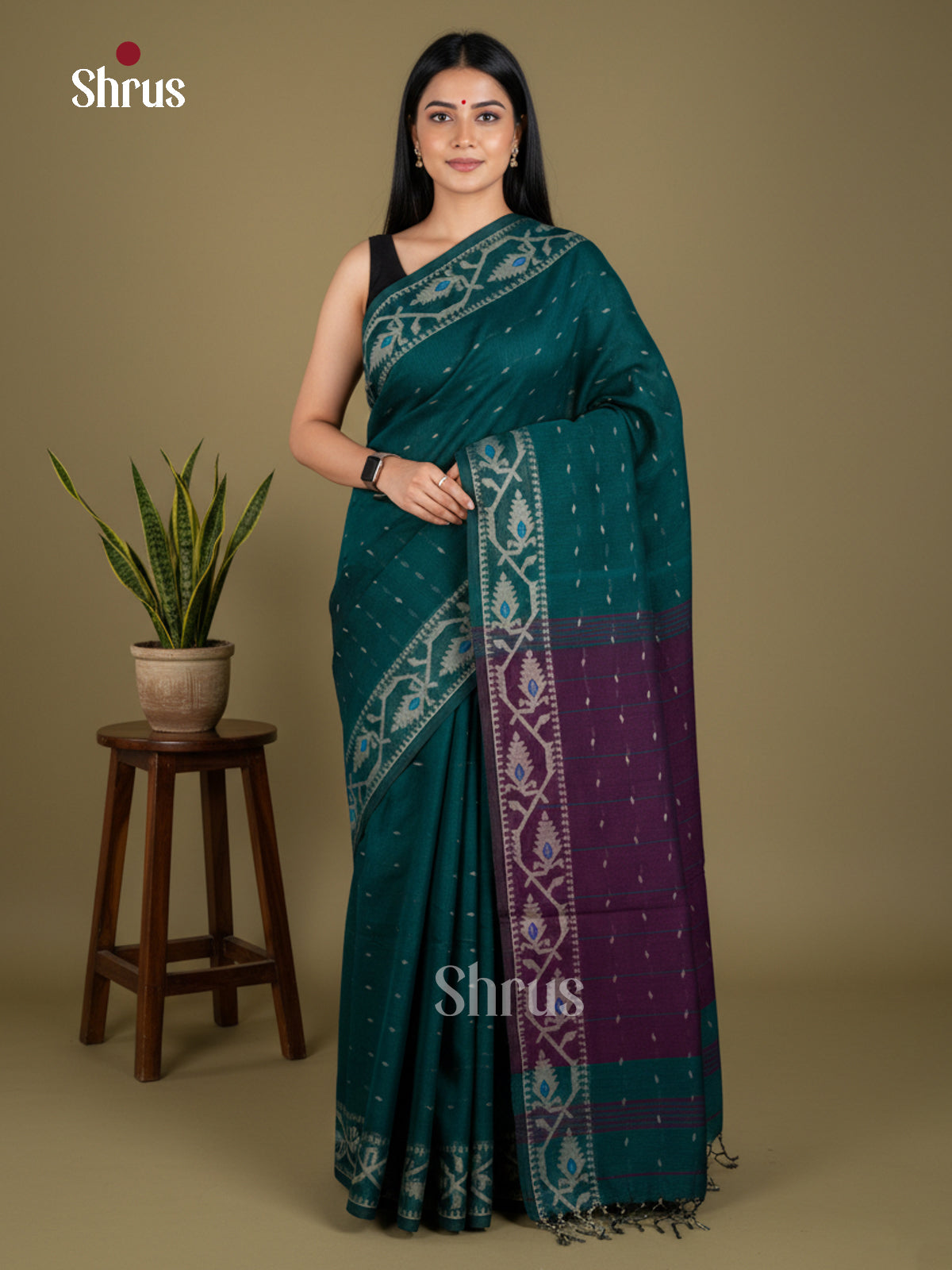 EBS03141 - Bengal cotton - Saree - Shop on Shrus.com