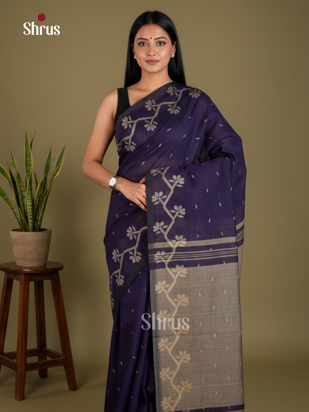 EBS03162 - Bengal cotton - Saree - Shop on Shrus.com