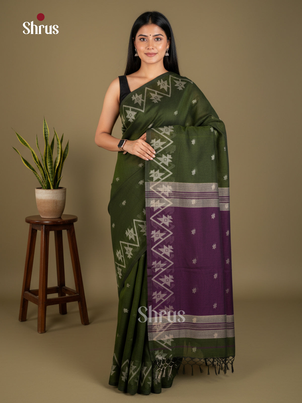 EBS03189 - Bengal cotton - Saree - Shop on Shrus.com