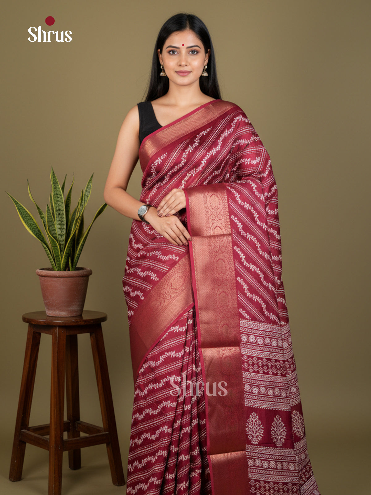 EBS04001 - Semi Crepe - Saree - Shop on Shrus.com