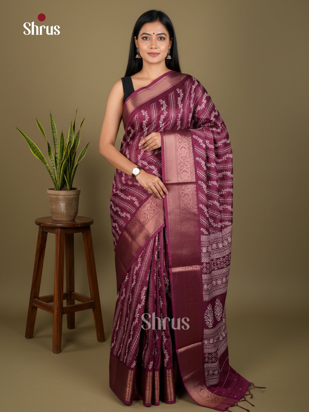 EBS04003 - Semi Crepe - Saree - Shop on Shrus.com