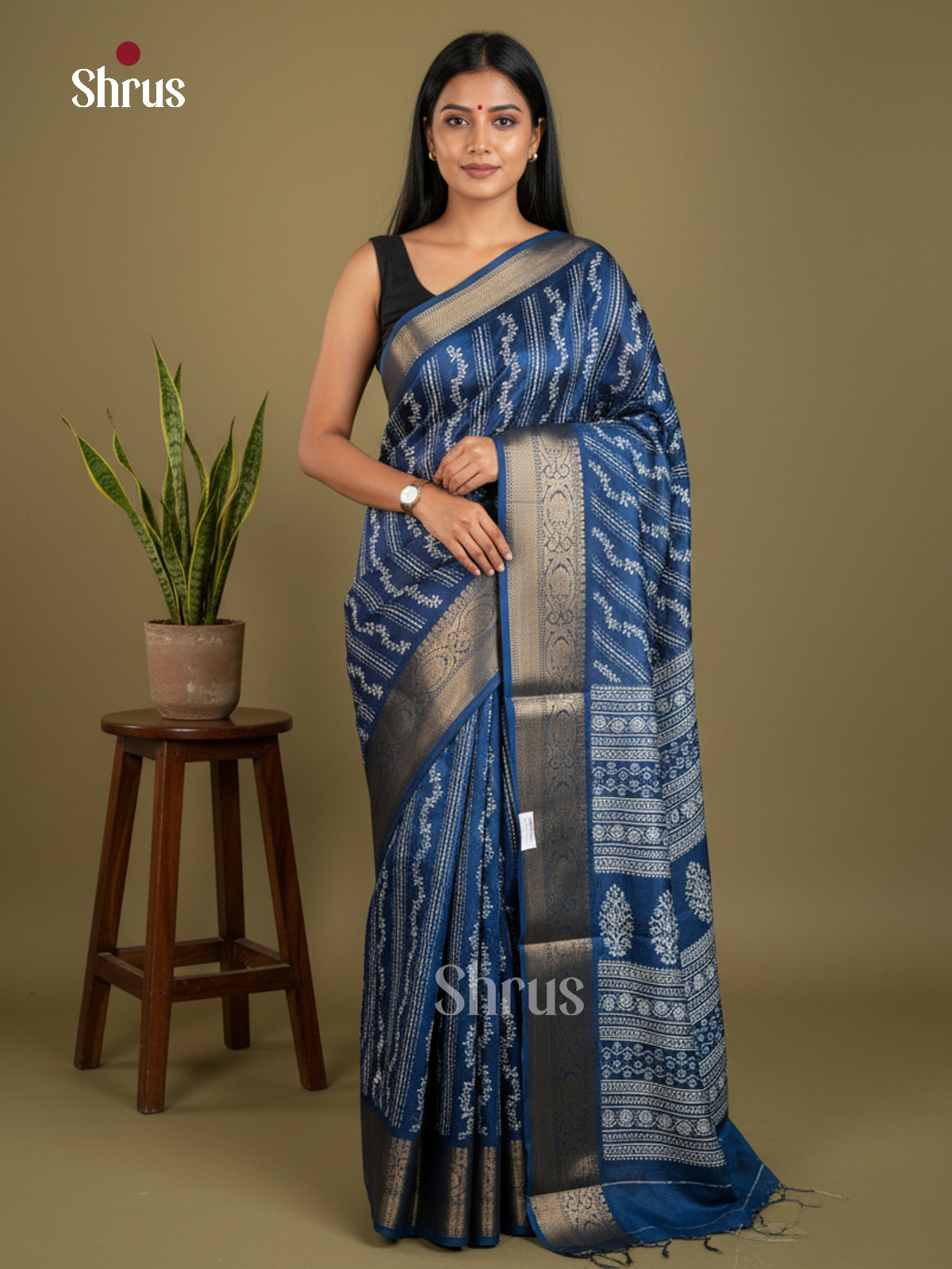 Semi Crepe Saree - EBS04005 - Shop on Shrus.com