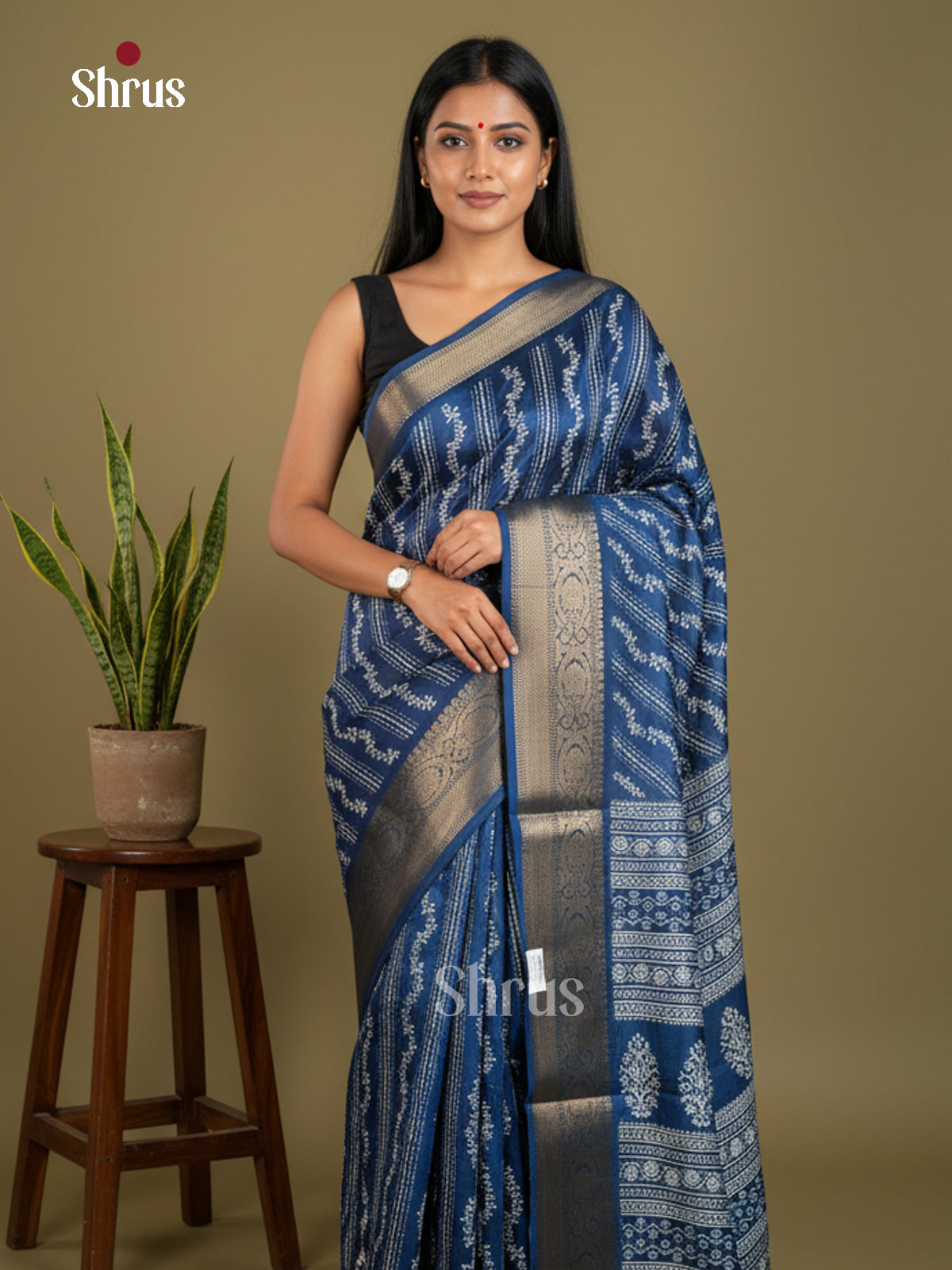 Semi Crepe Saree - EBS04005 - Shop on Shrus.com