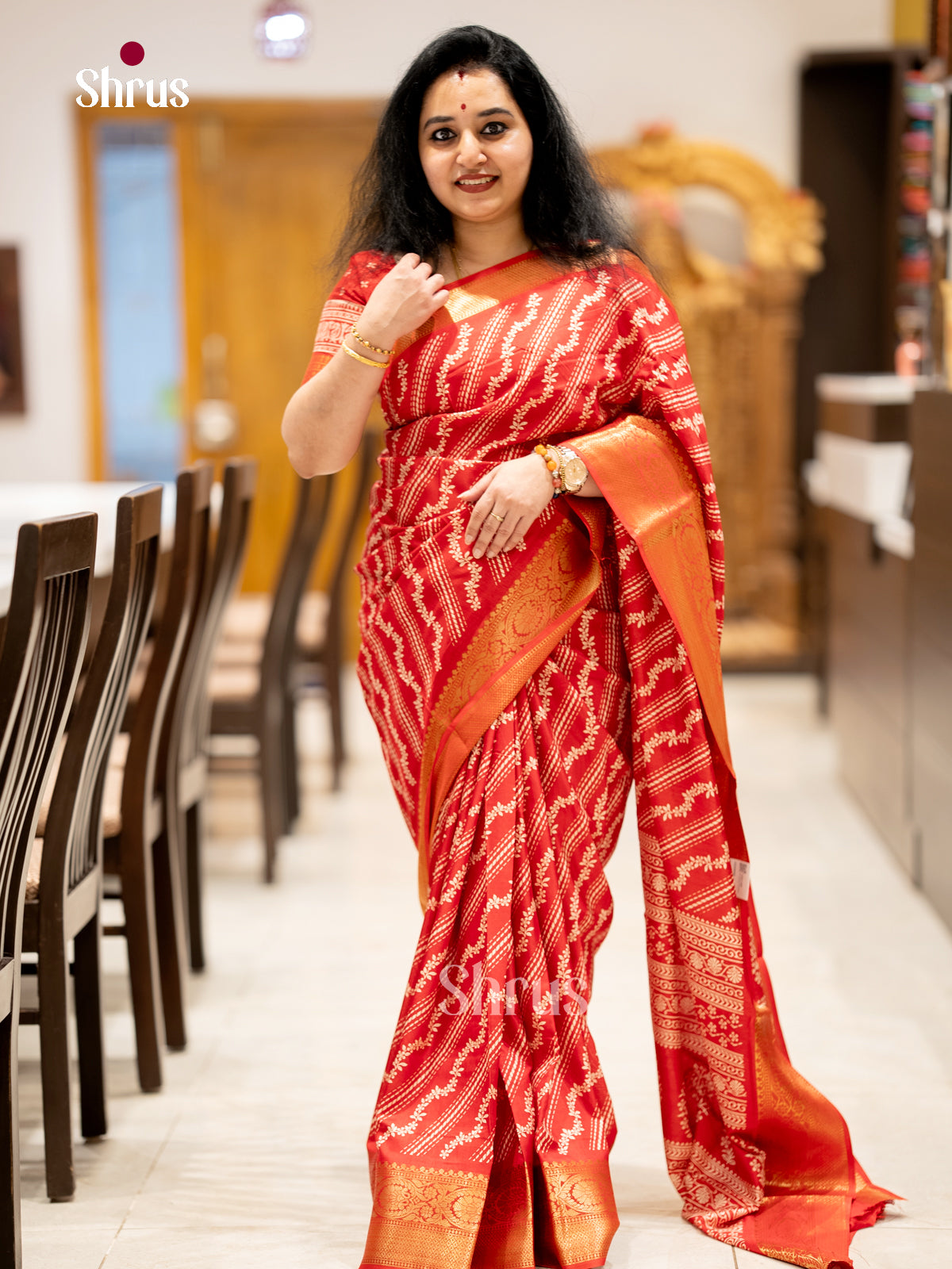 Semi Crepe Saree - EBS04006 - Shop on Shrus.com