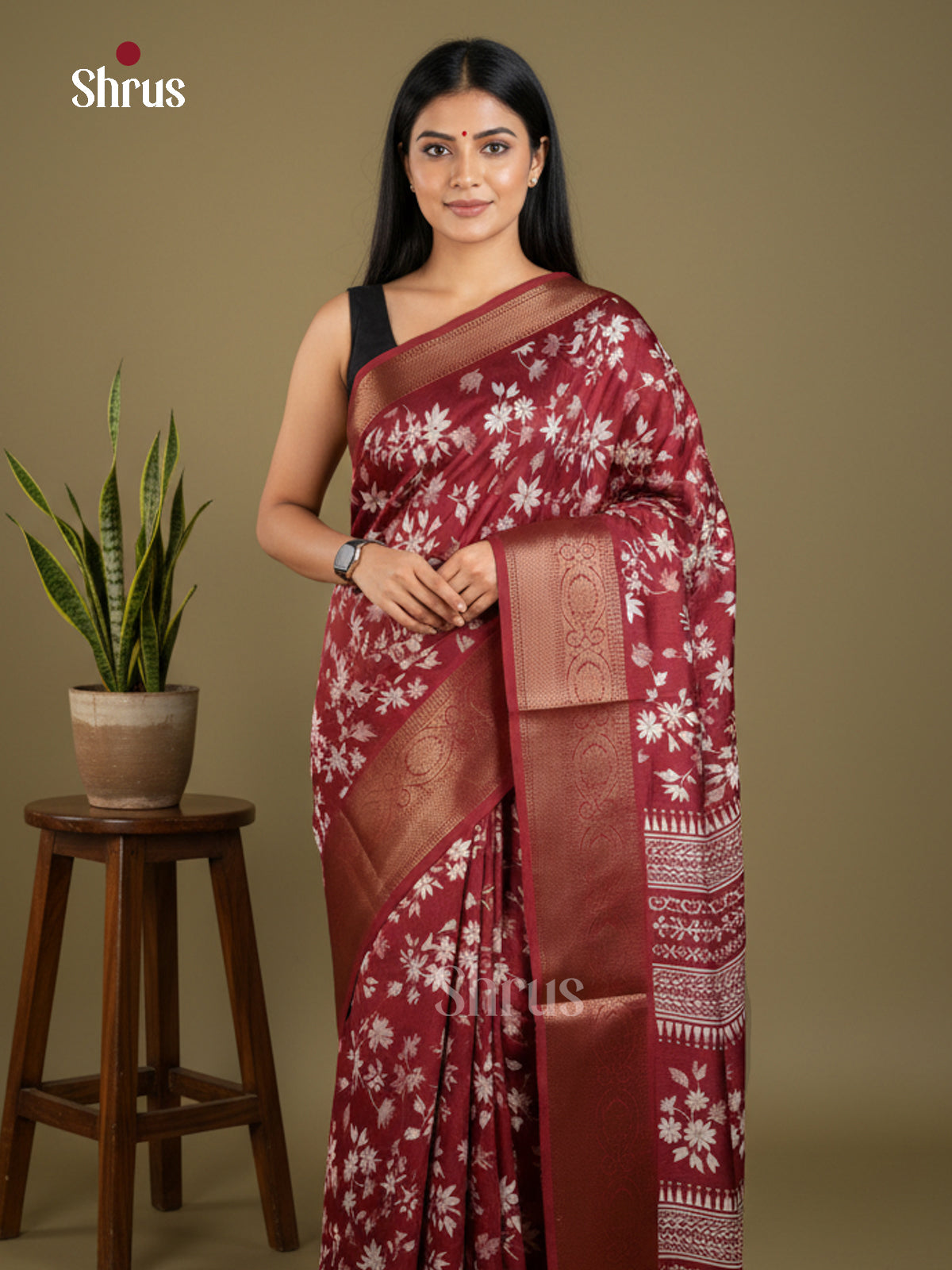 Semi Crepe Saree - EBS04010 - Shop on Shrus.com