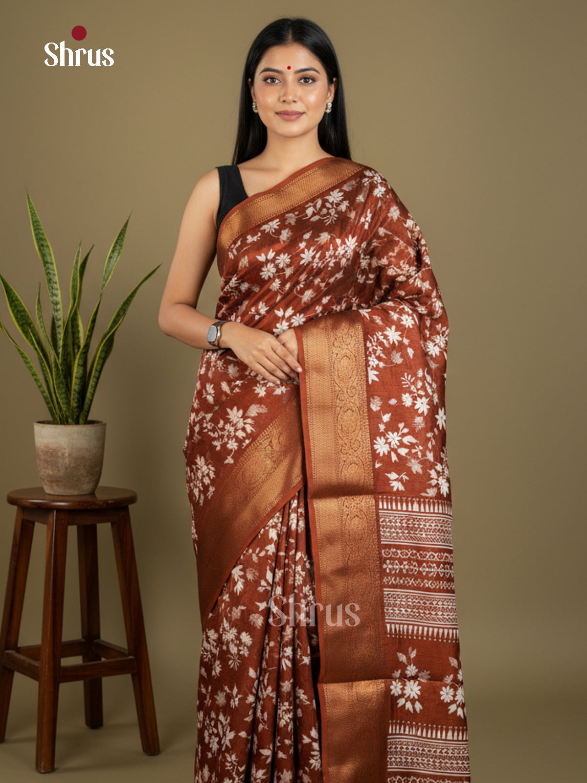 Semi Crepe Saree - EBS04011 - Shop on Shrus.com