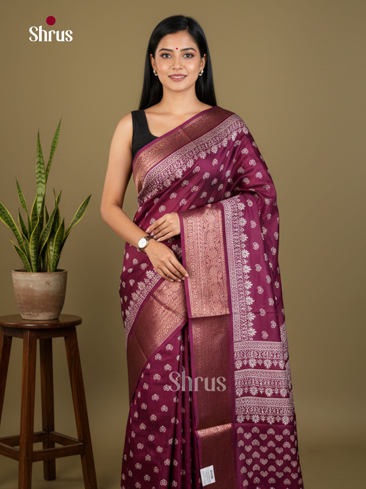 Semi Crepe Saree - EBS04022 - Shop on Shrus.com