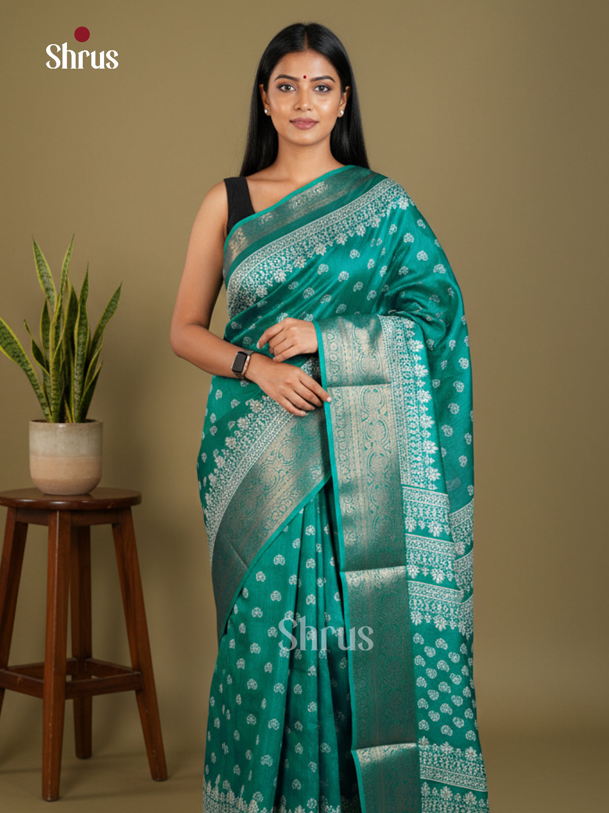 Semi Crepe Saree - EBS04023 - Shop on Shrus.com