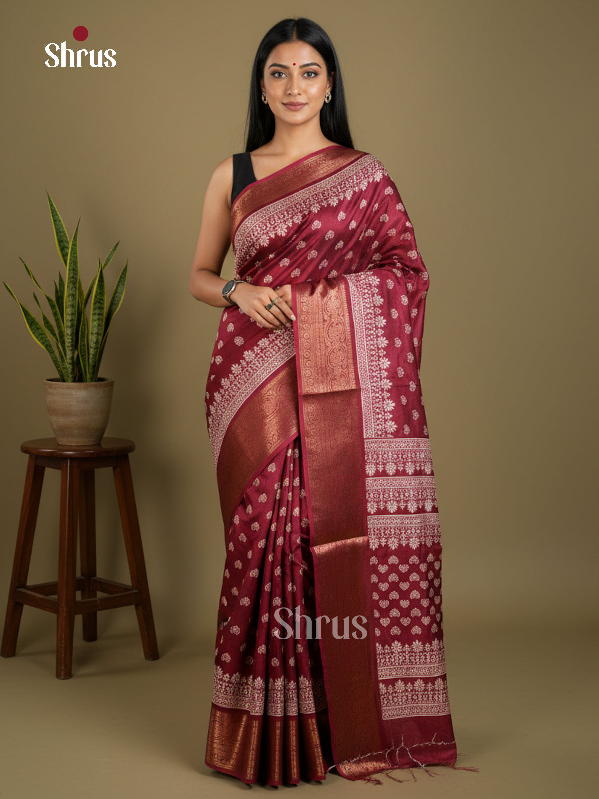 Semi Crepe Saree - EBS04024 - Shop on Shrus.com