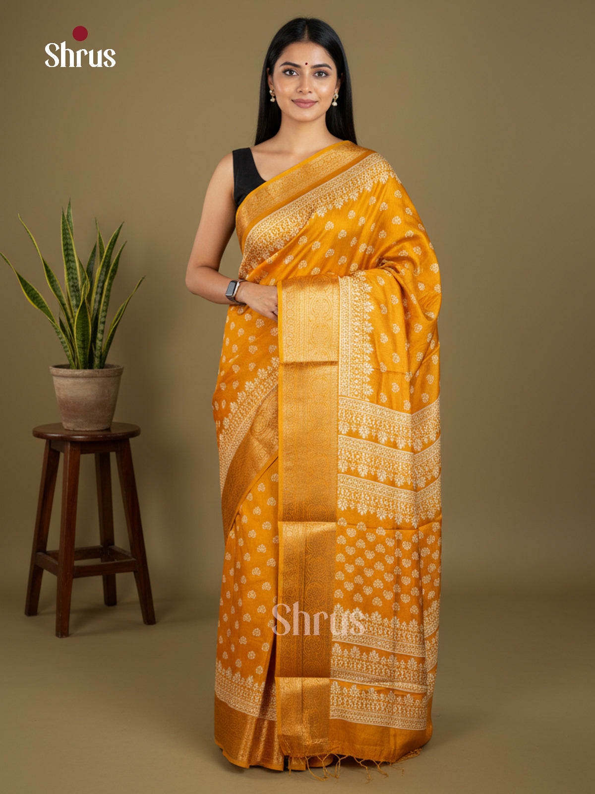Semi Crepe Saree - EBS04025 - Shop on Shrus.com