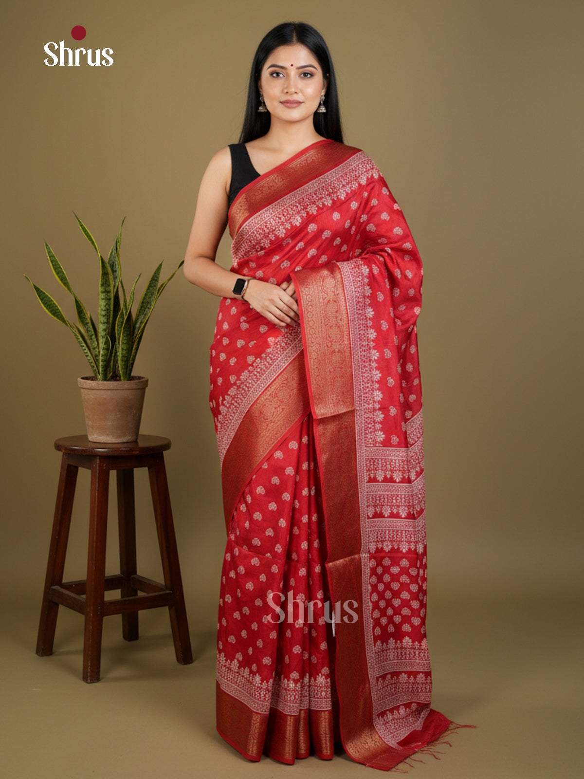 Semi Crepe Saree - EBS04026 - Shop on Shrus.com