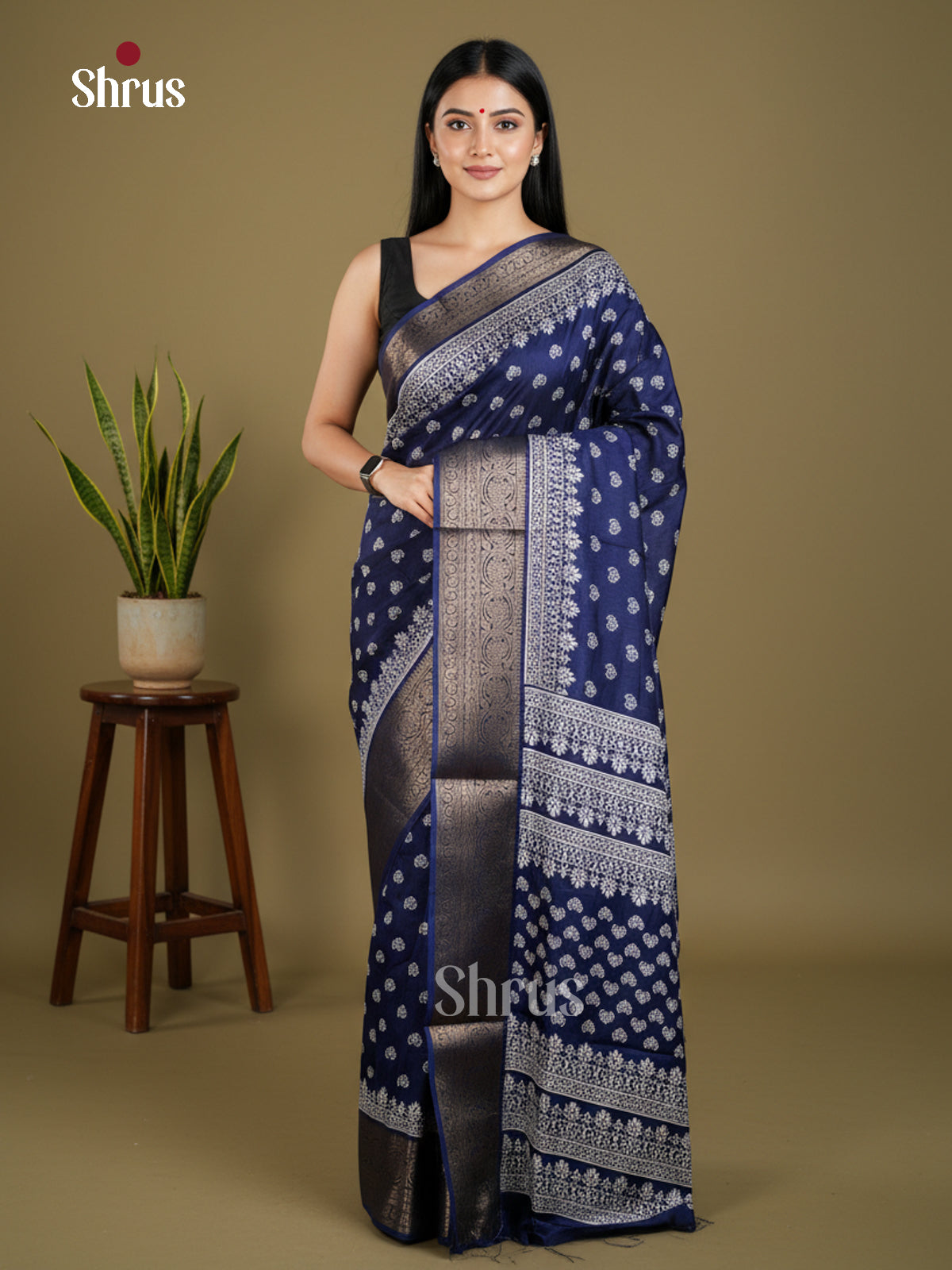 Semi Crepe Saree - EBS04029 - Shop on Shrus.com