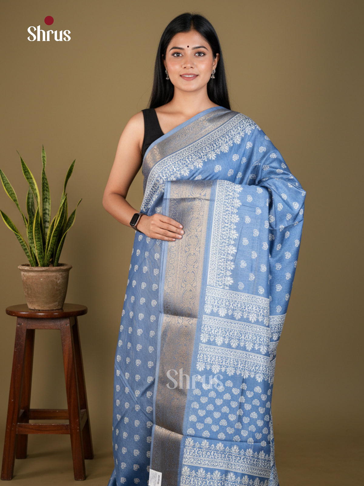 EBS04031 - Semi Crepe - Saree - Shop on Shrus.com