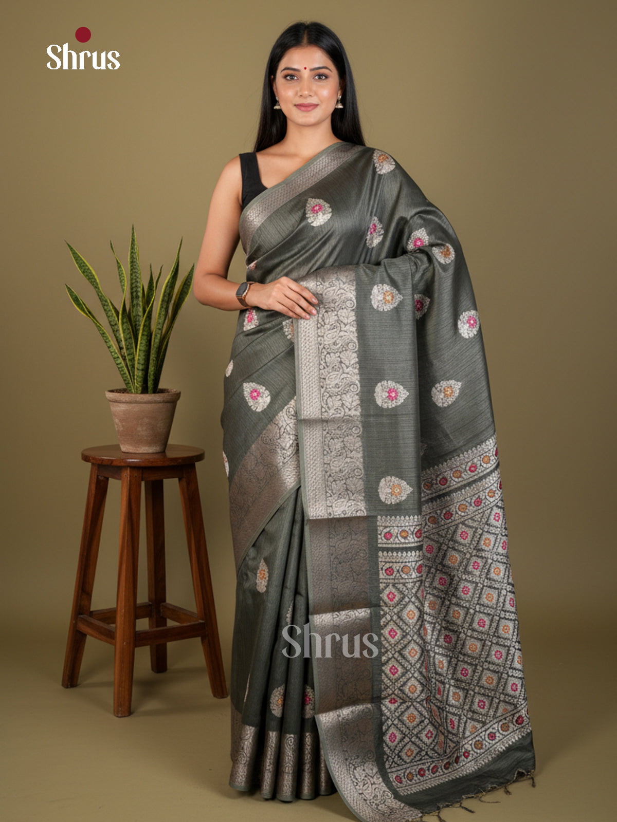 EBS04041 - Semi Crepe - Saree - Shop on Shrus.com
