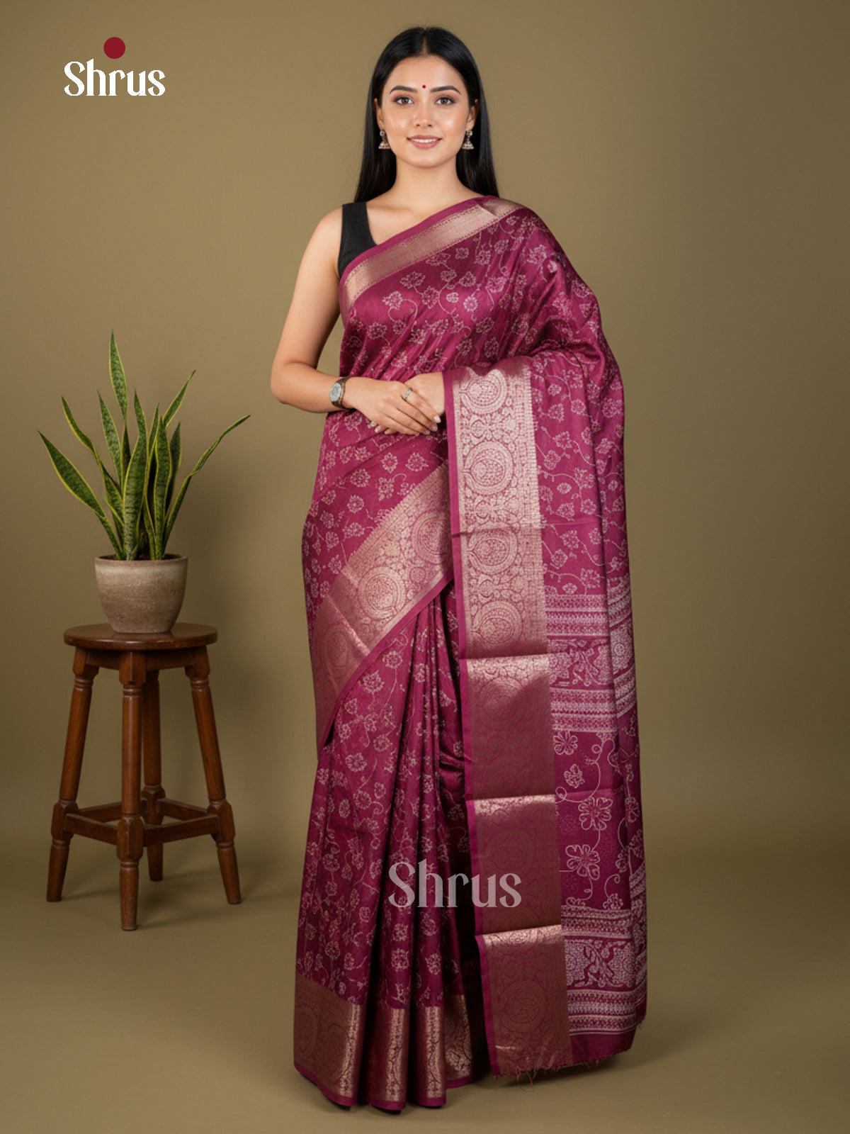 EBS04047 - Semi Crepe - Saree - Shop on Shrus.com