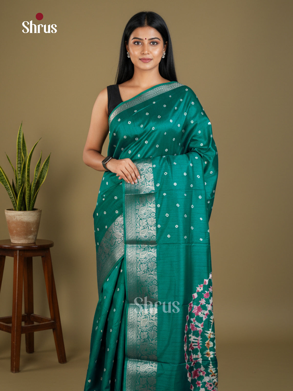 Semi Crepe Saree - EBS04052 - Shop on Shrus.com