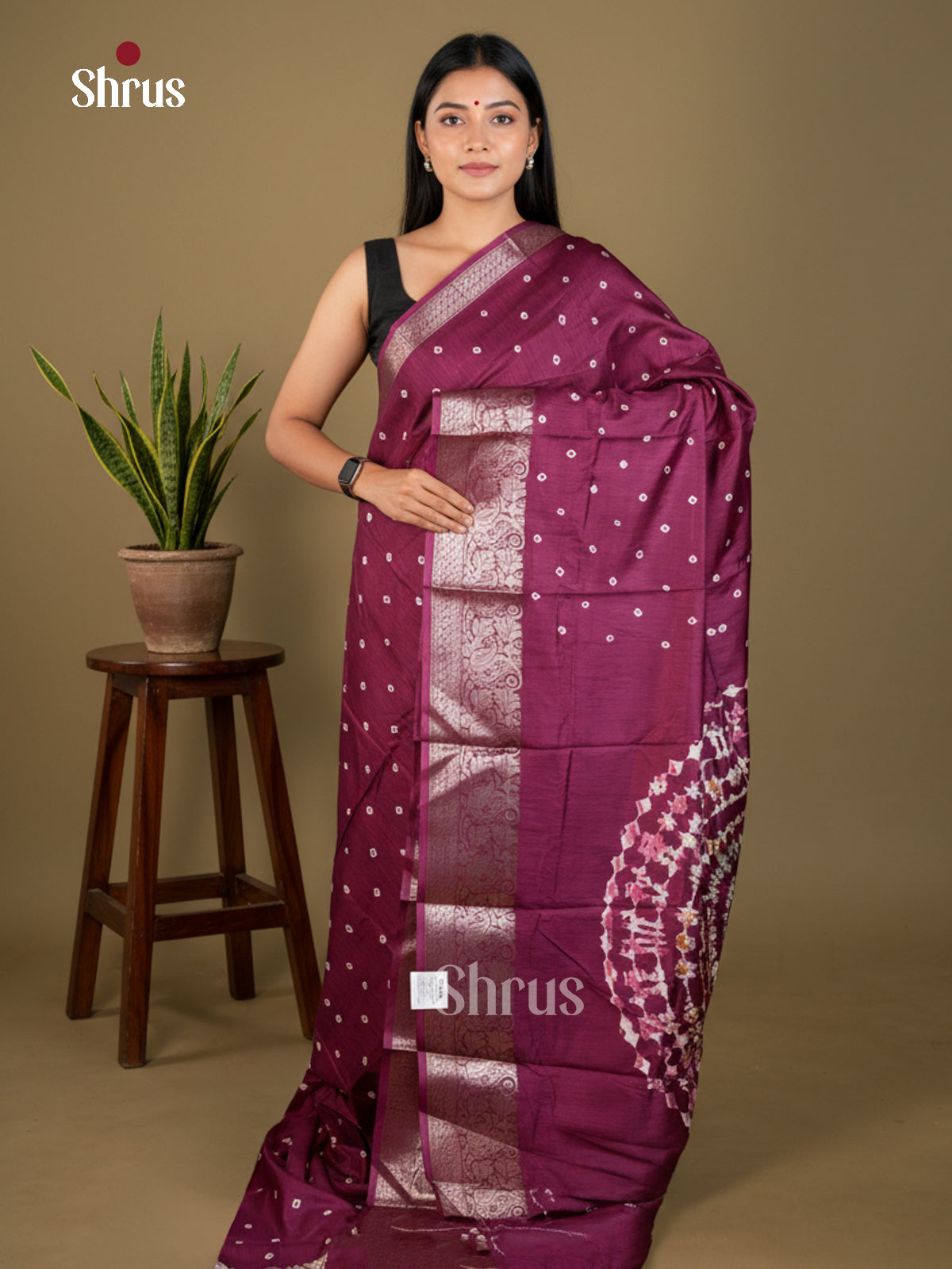 EBS04055 - Semi Crepe - Saree - Shop on Shrus.com