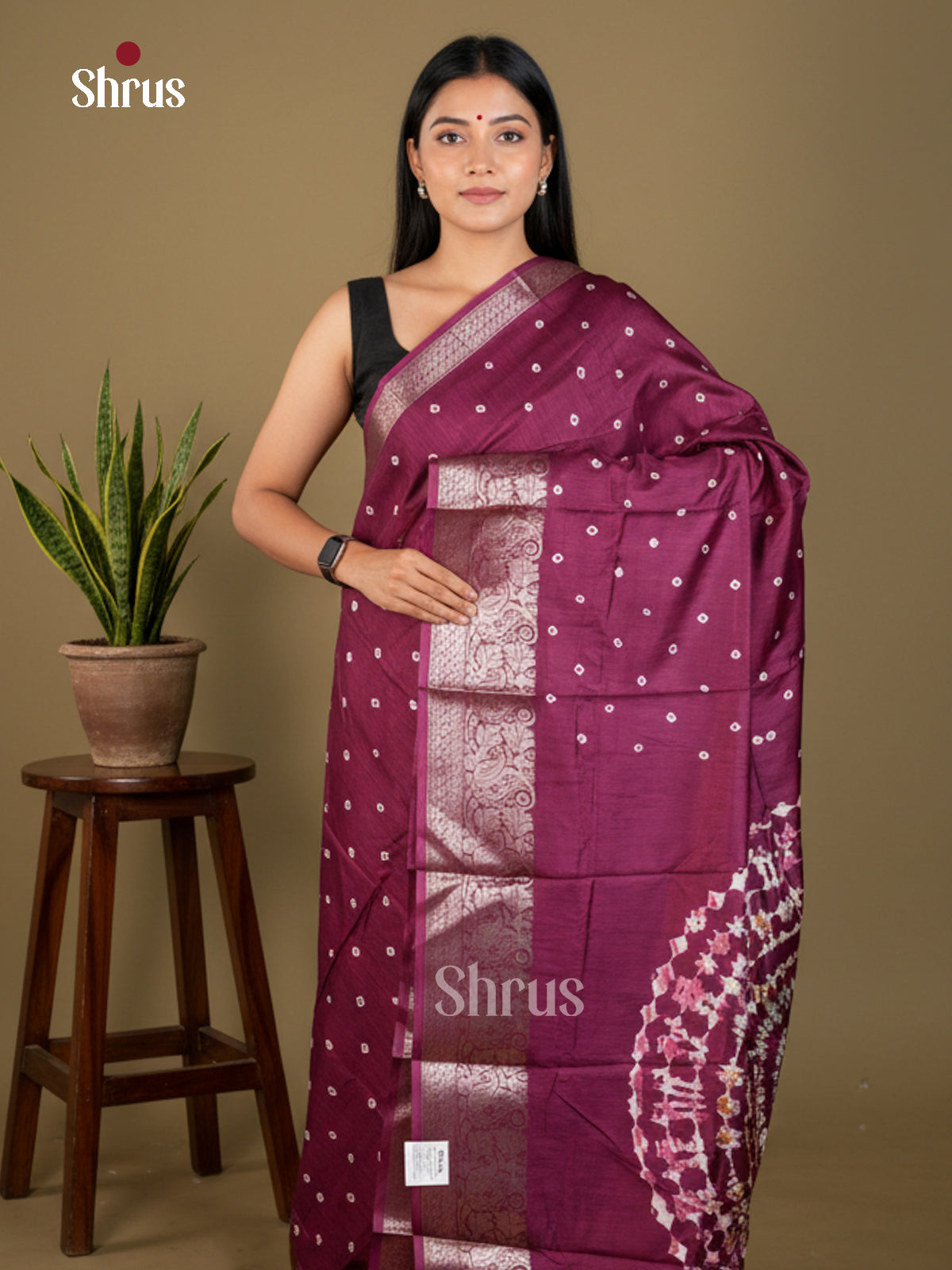 EBS04055 - Semi Crepe - Saree - Shop on Shrus.com