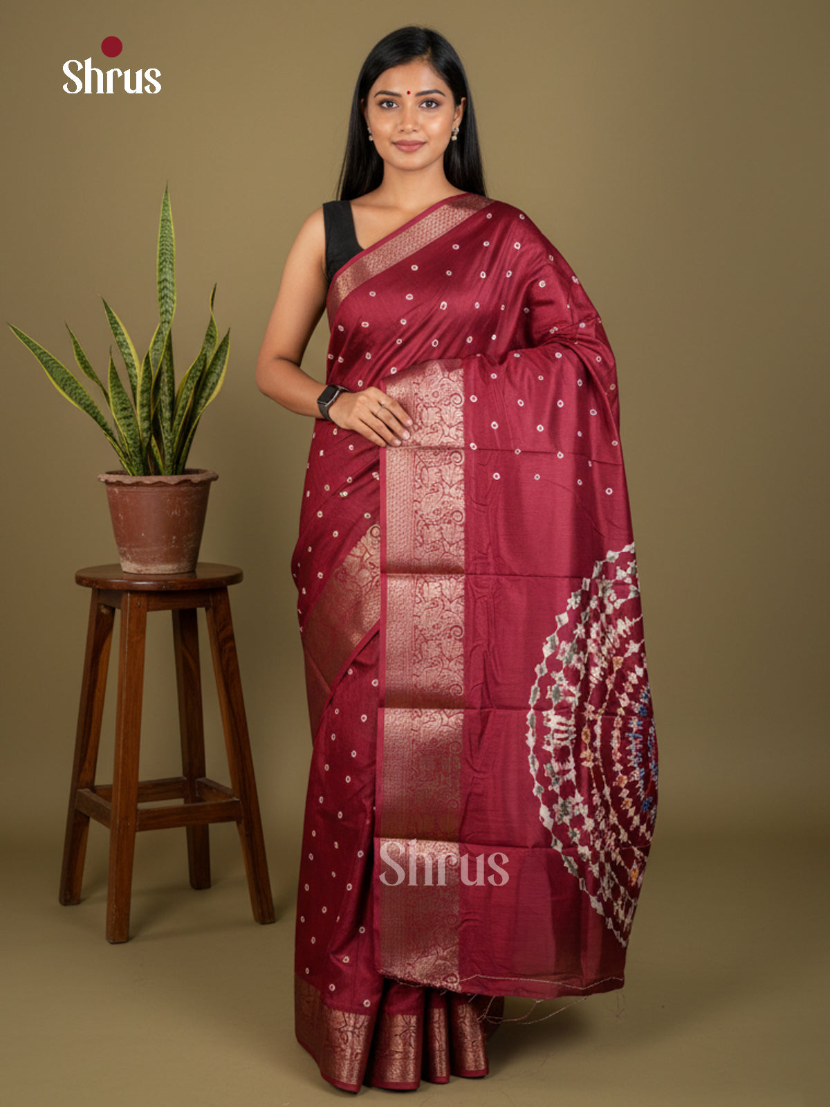 EBS04056 - Semi Crepe - Saree - Shop on Shrus.com