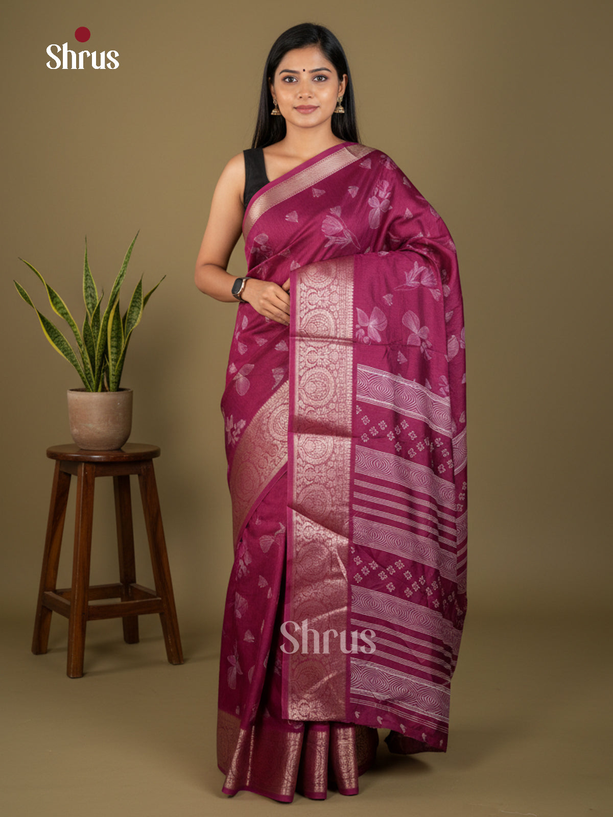 EBS04063 - Semi Crepe - Saree - Shop on Shrus.com