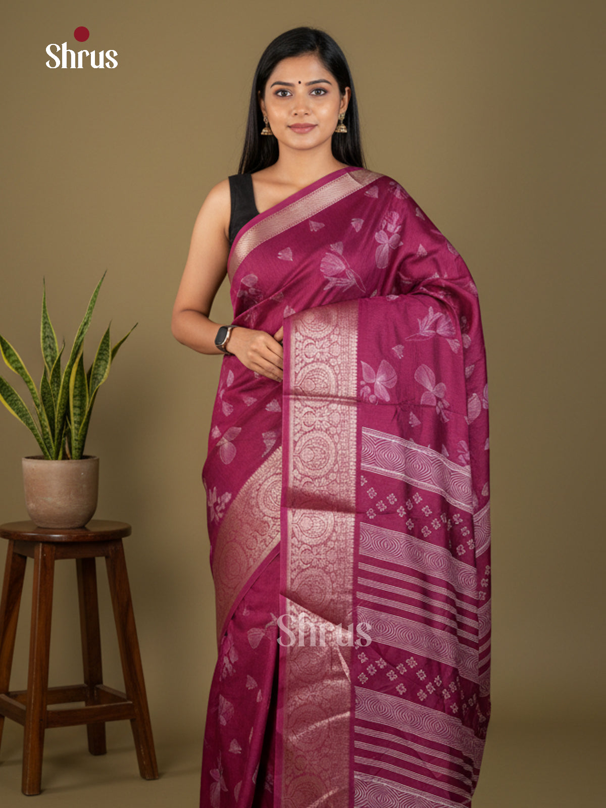 EBS04063 - Semi Crepe - Saree - Shop on Shrus.com