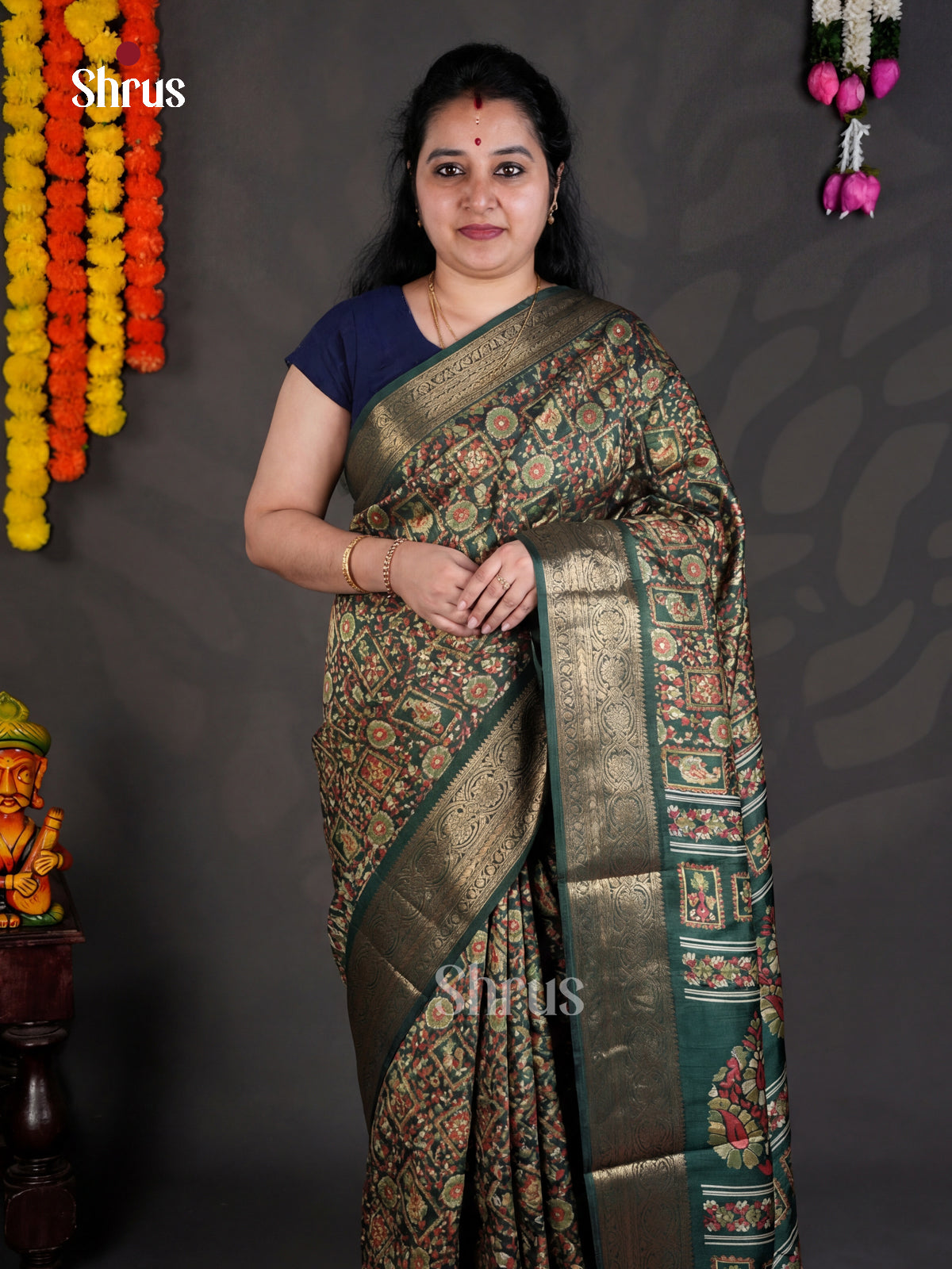 EBS04071 - Semi Crepe - Saree - Shop on Shrus.com