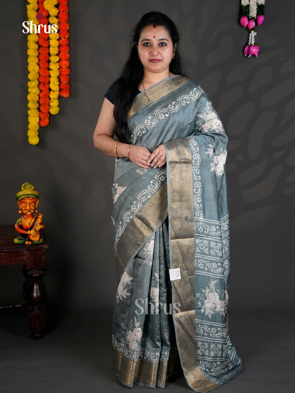 EBS04083 - Semi Crepe - Saree - Shop on Shrus.com