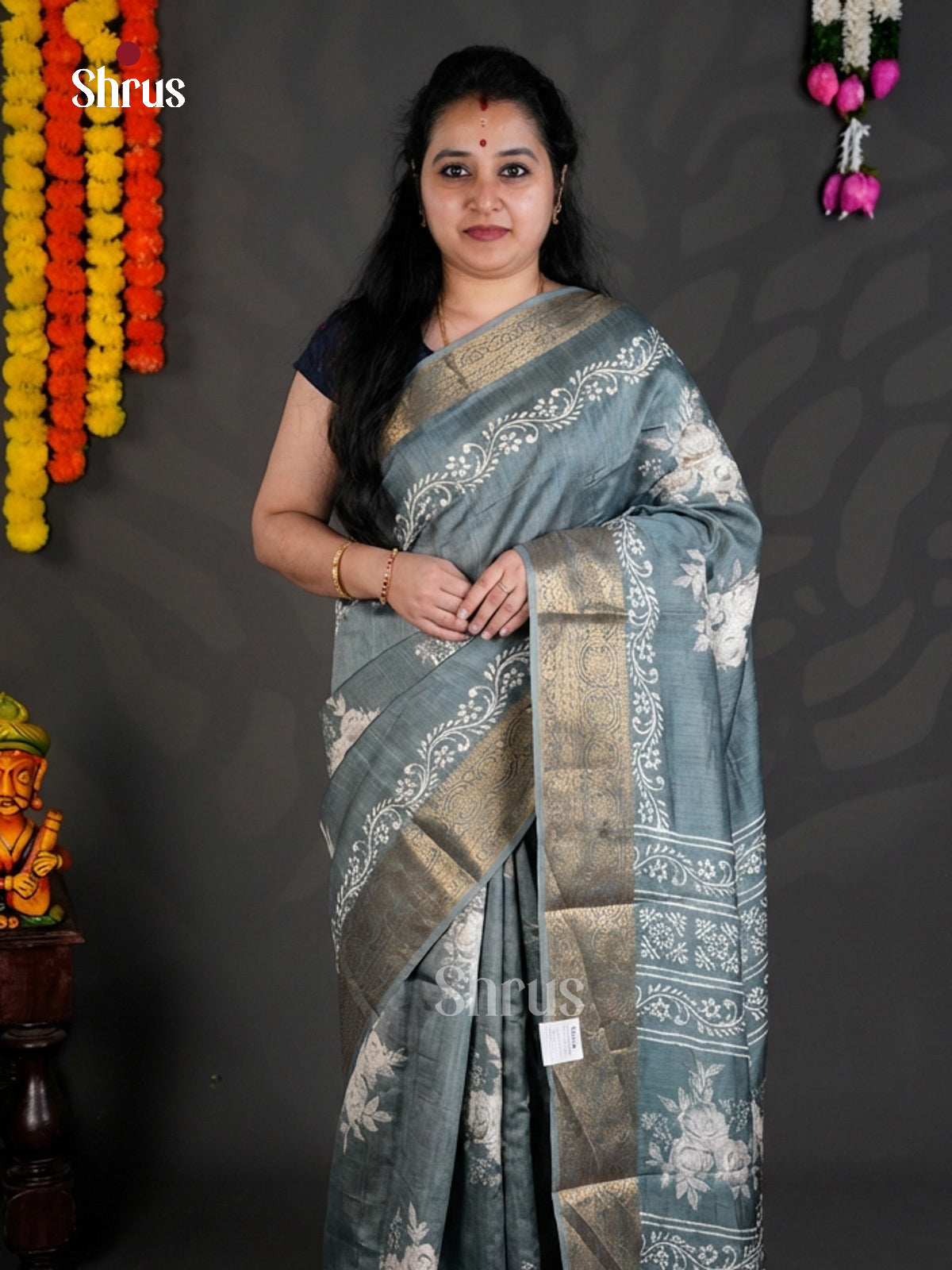 EBS04083 - Semi Crepe - Saree - Shop on Shrus.com