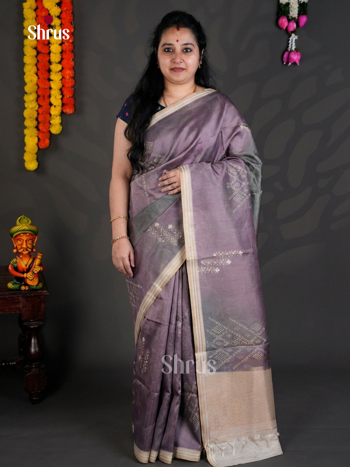 EBS04422 - Printed Semi Tussar - Saree - Shop on Shrus.com