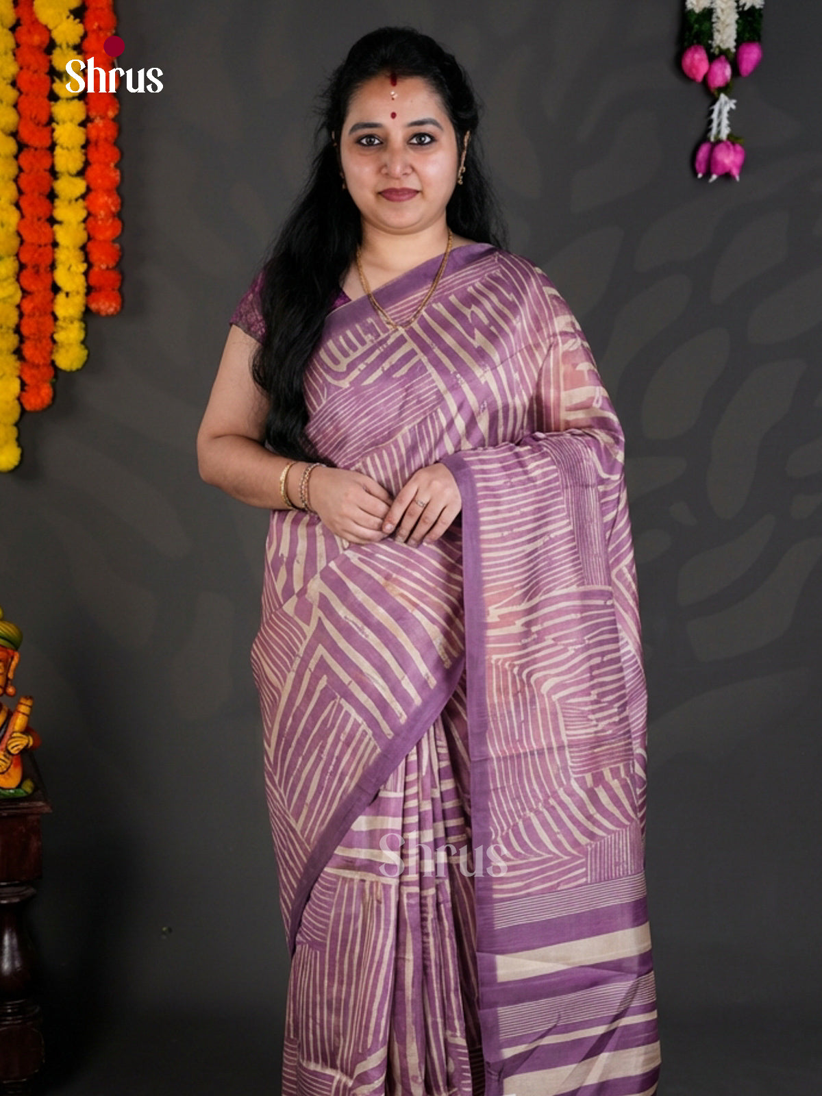 EBS04470 - Printed Semi Tussar - Saree - Shop on Shrus.com