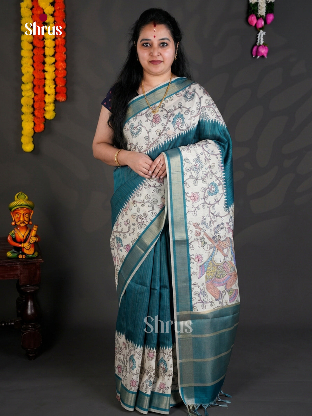 EBS04475 - Printed Semi Tussar - Saree - Shop on Shrus.com