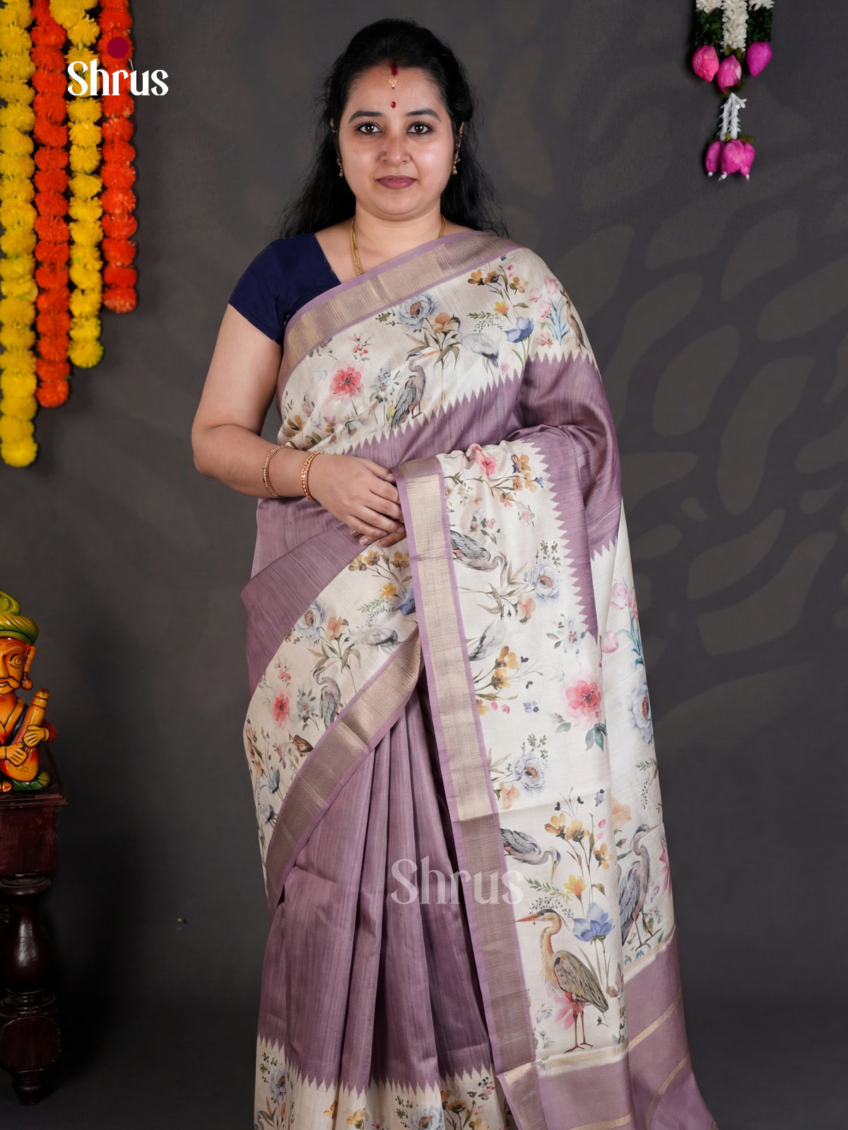 EBS04488 - Printed Semi Tussar - Saree - Shop on Shrus.com
