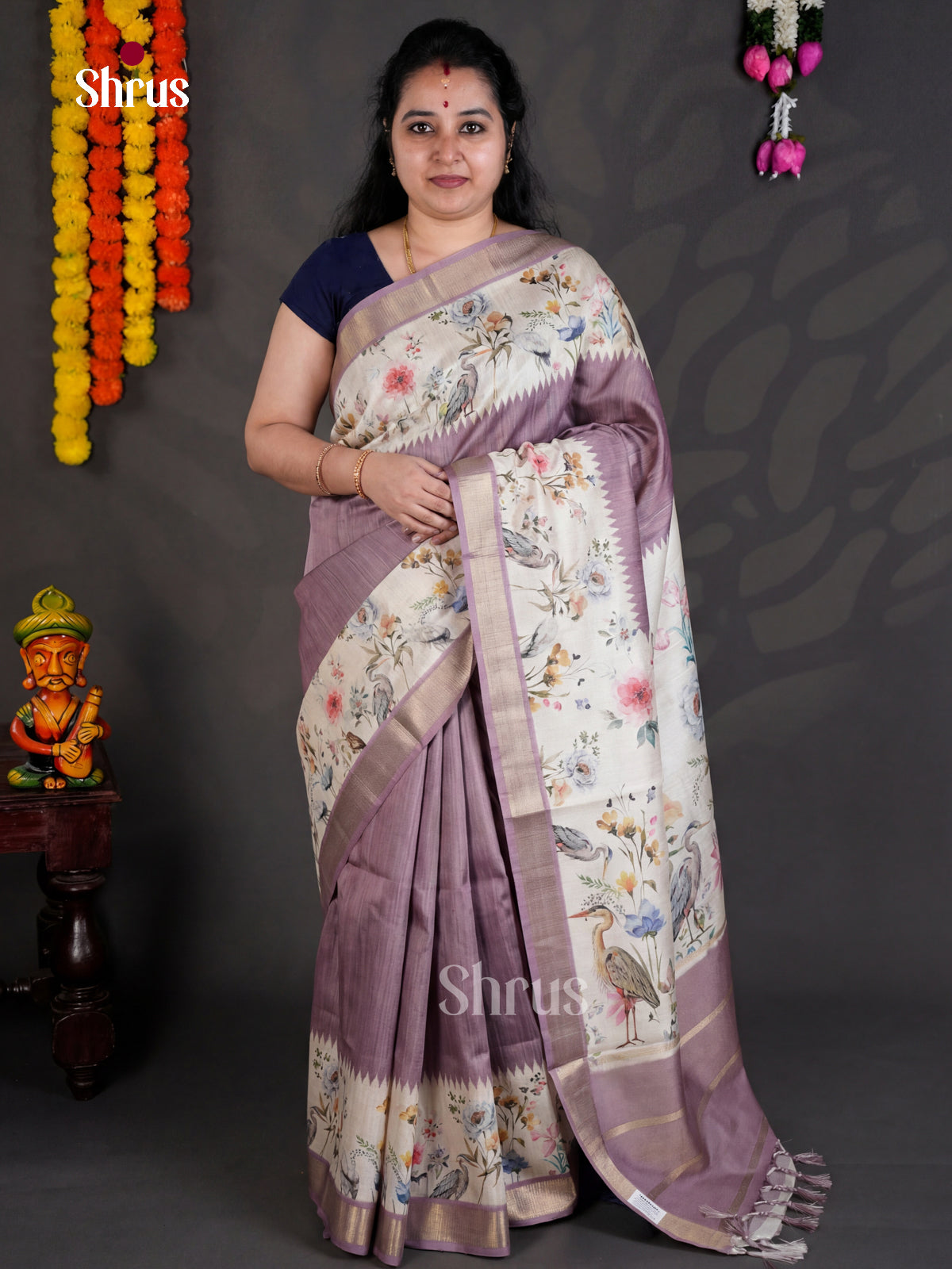 EBS04488 - Printed Semi Tussar - Saree - Shop on Shrus.com
