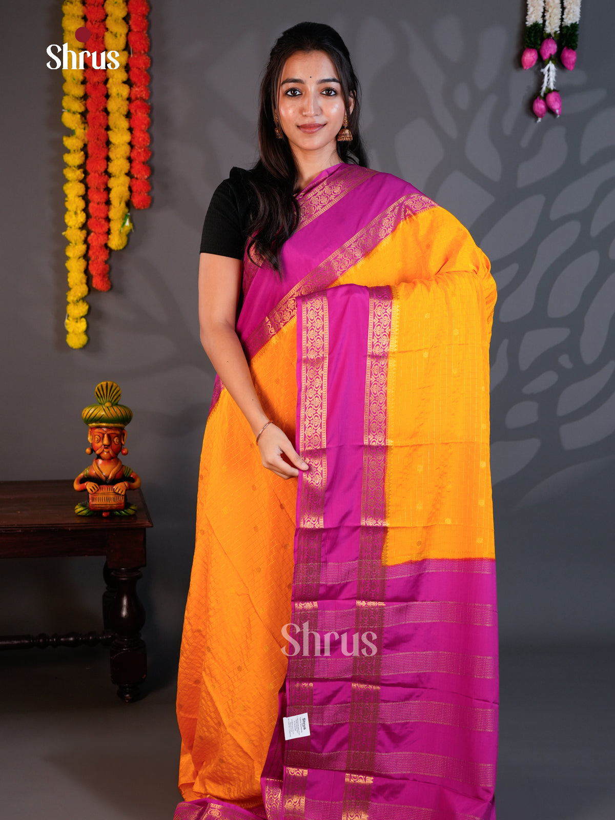 EBS05161 - Semi Mysoresilk - Saree - Shop on Shrus.com