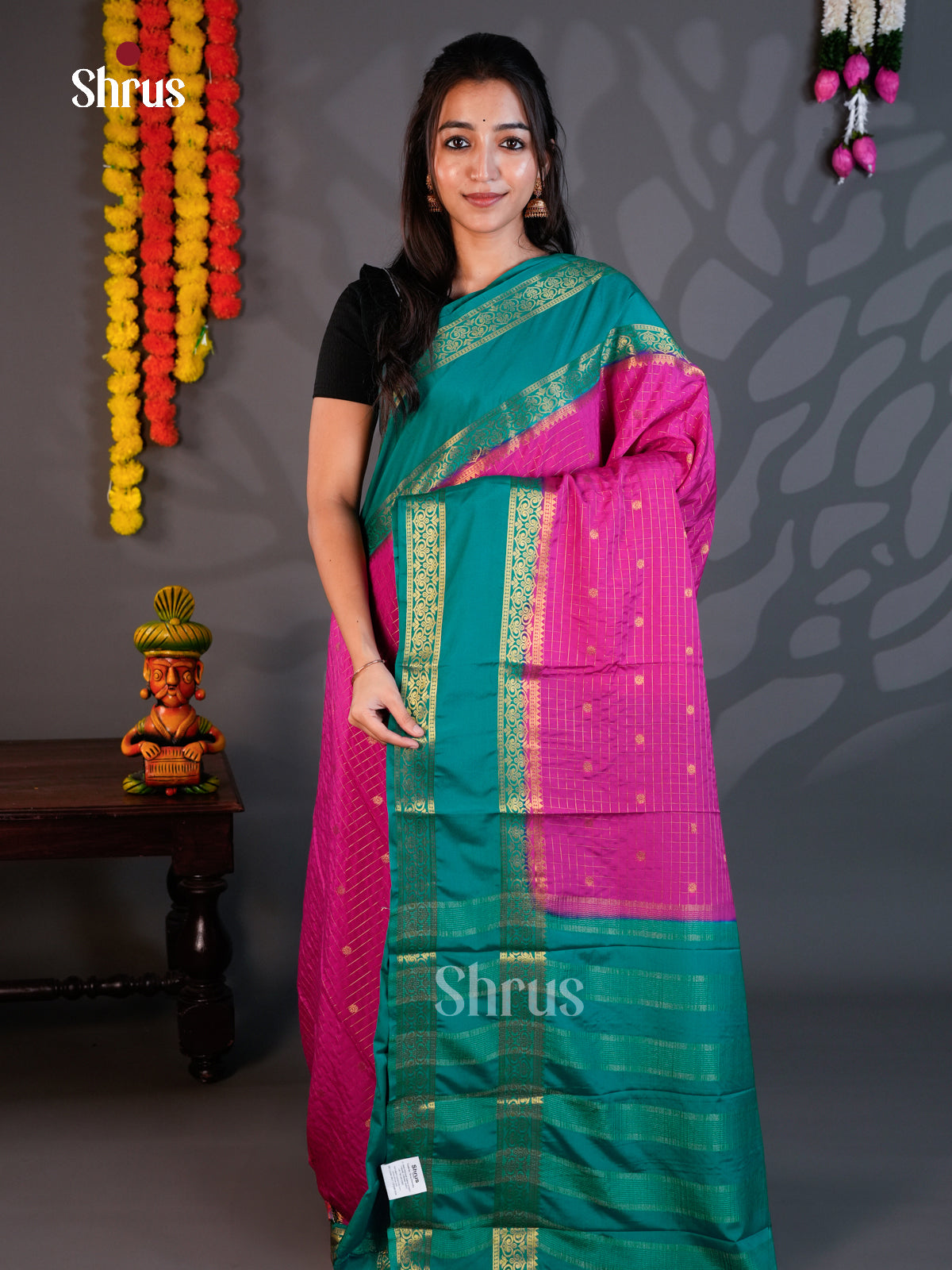 EBS05162 - Semi Mysoresilk - Saree - Shop on Shrus.com