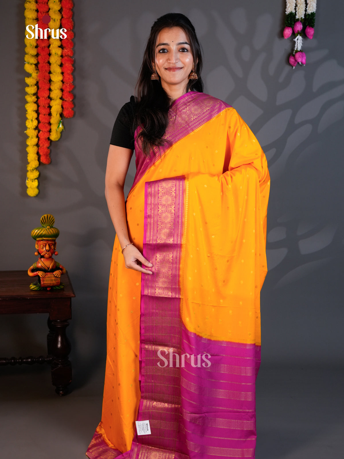 EBS05173 - Semi Mysoresilk - Saree - Shop on Shrus.com