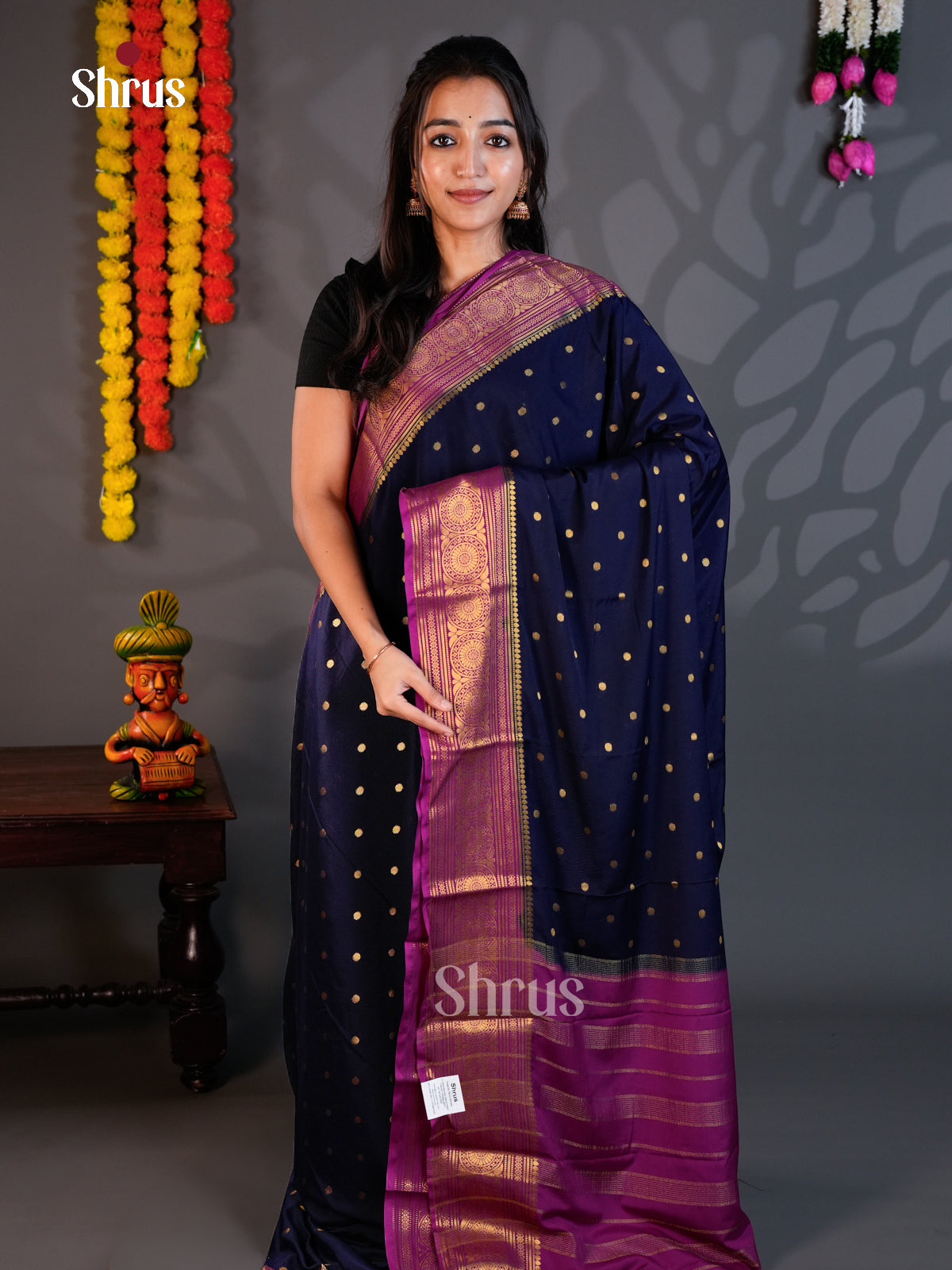 EBS05179 - Semi Mysoresilk - Saree - Shop on Shrus.com